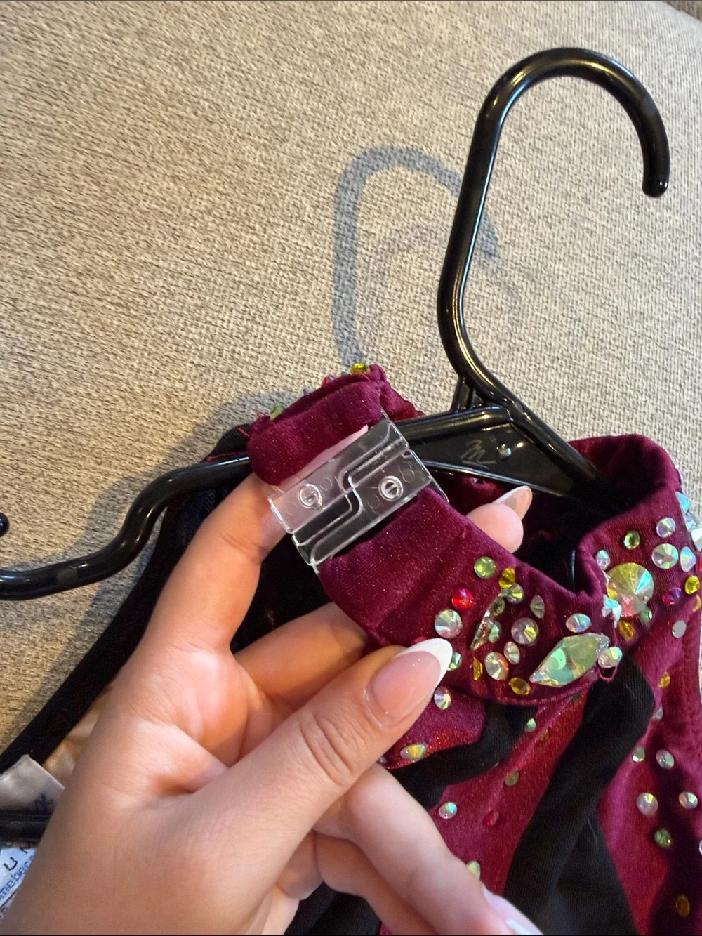 Costume: Dance Costume - Burgundy Sequin Halter Romper